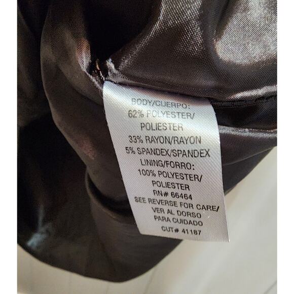 Sandra Darren Knee Length Dress Career Gray Size 10 Workwear Belted V Neck - Picture 8 of 8